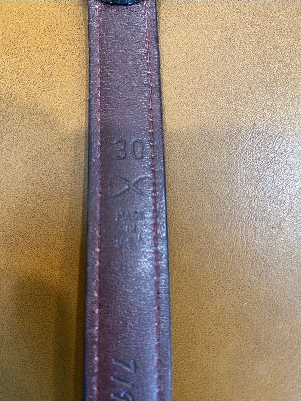 Vintage Solid Brass Mallard Duck Leather Belt Women’s Size 30 Preppy Americana - Picture 8 of 8